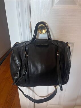 Marc by Marc Jacobs Black Leather Crossbody Satchel
